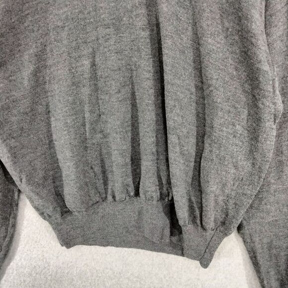 Peter Millar Sweater Mens Size Large 100% Merino Wool V-Neck Gray Pullover Warm - Picture 3 of 10